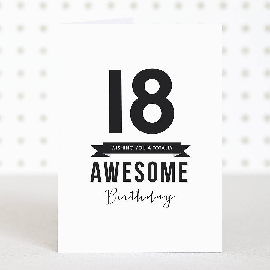 awesome 18 birthday card