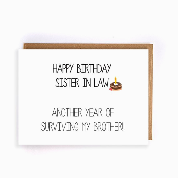 funny happy birthday card for sister in