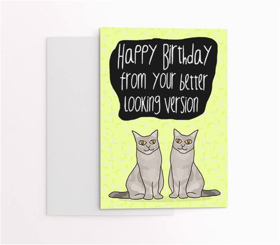 funny twins birthday card greetings card