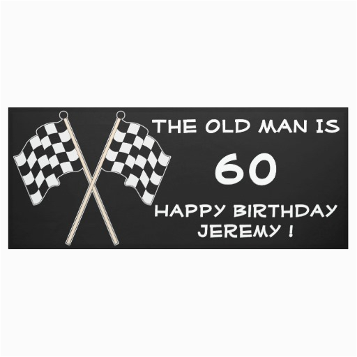 checkered flag race fan sports funny birthday banner 256770437723464264
