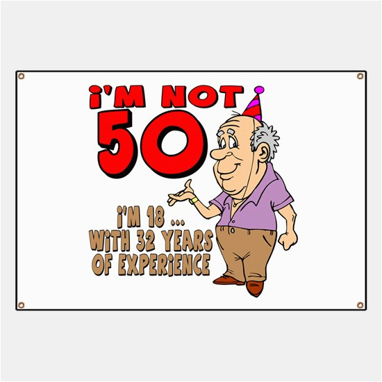 funny 50th birthday banners