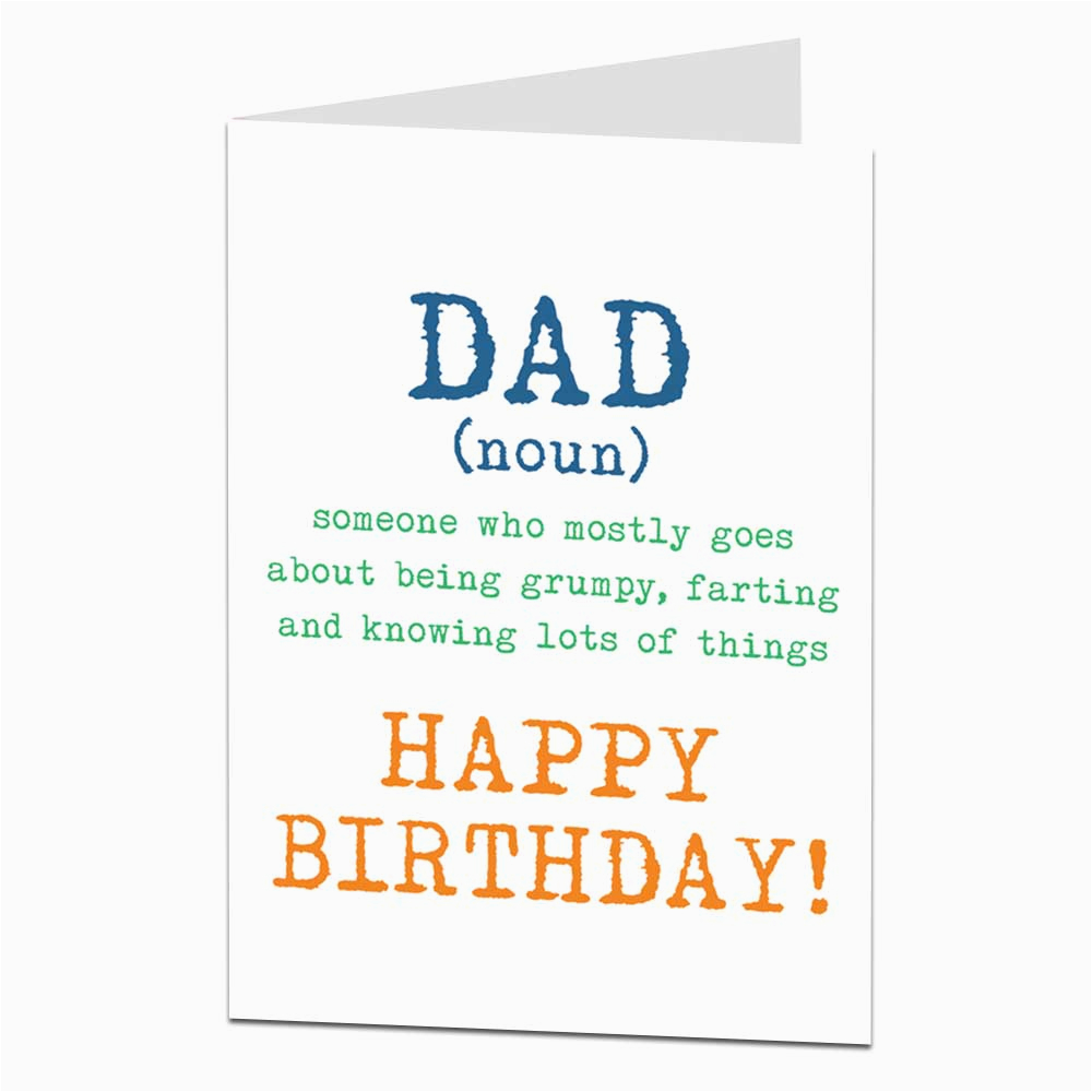 grumpy farting fathers day card