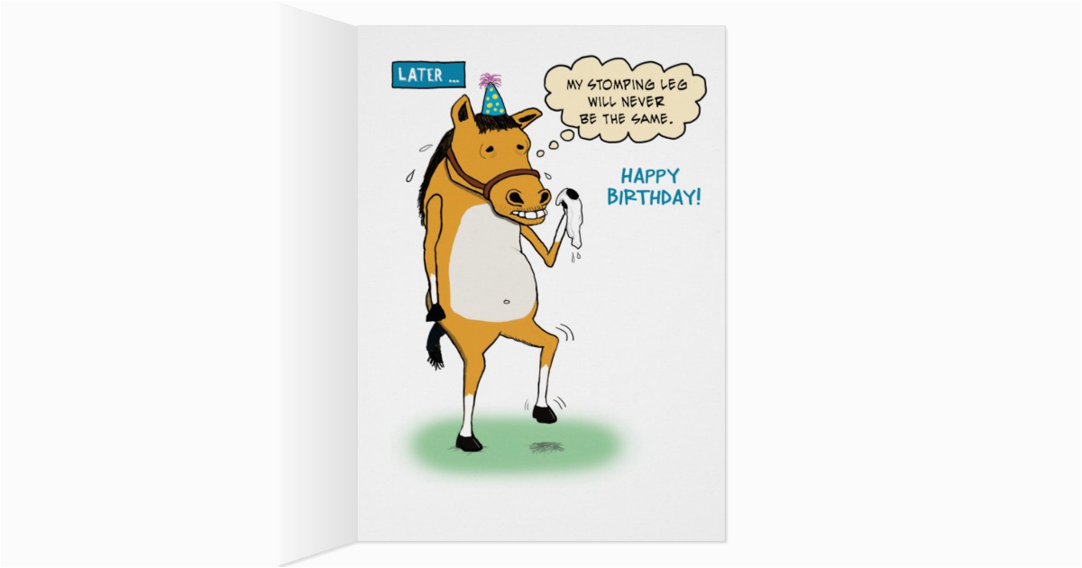 funny horse birthday card 137445386492042435