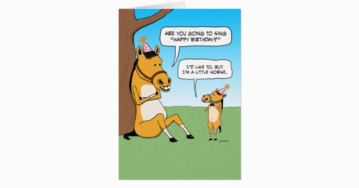 funny little horse birthday card 137426497185127079
