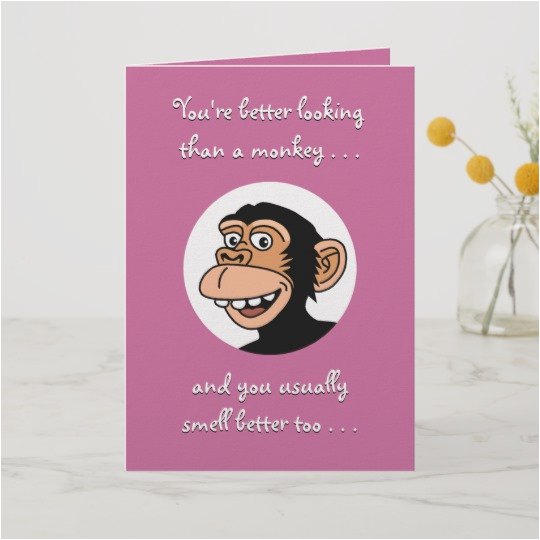 happy birthday card funny monkey card 137666843362167550