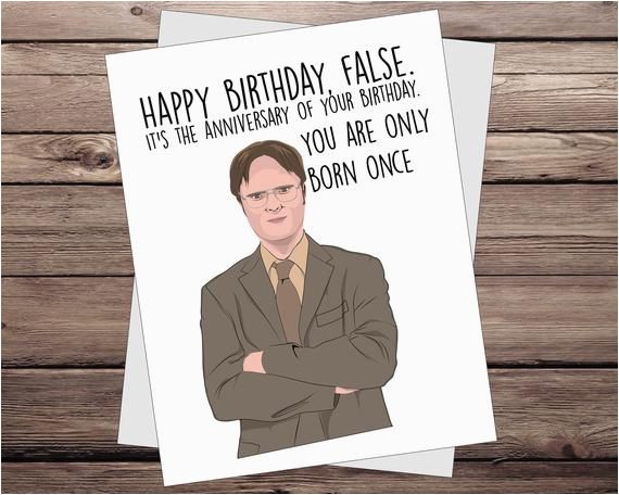 funny birthday card the office dwight
