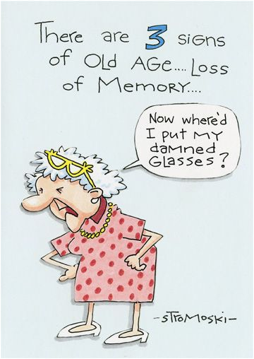 Funny Old Age Birthday Cards 3 Signs Of Old Age 1 Card 1 Envelope ...