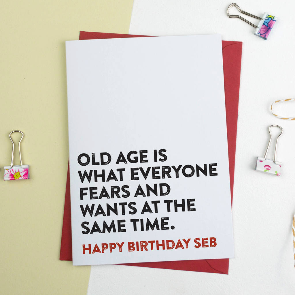 funny birthday card old age