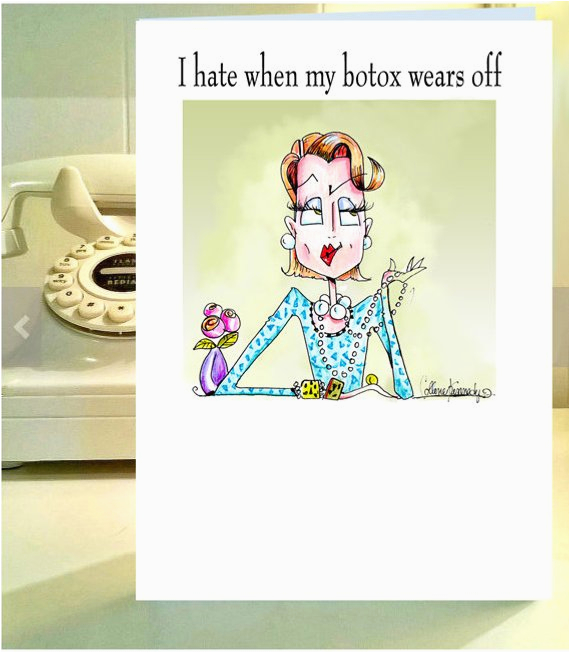 funny birthday card botox humor botox