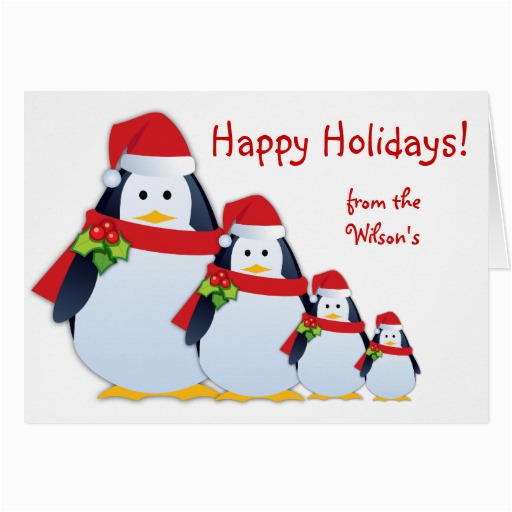 christmas funny penguin greeting card 137179837677872920