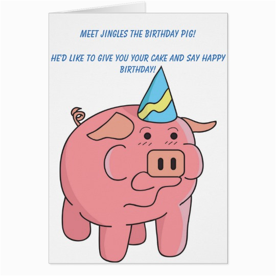 funny pig birthday card 137394594916444944