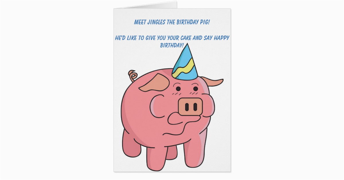 funny pig birthday card 137394594916444944