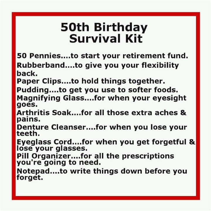 Funny Quotes for A 50th Birthday Card 50th Birthday Survival Kit Lol Funny Quotes Birthday
