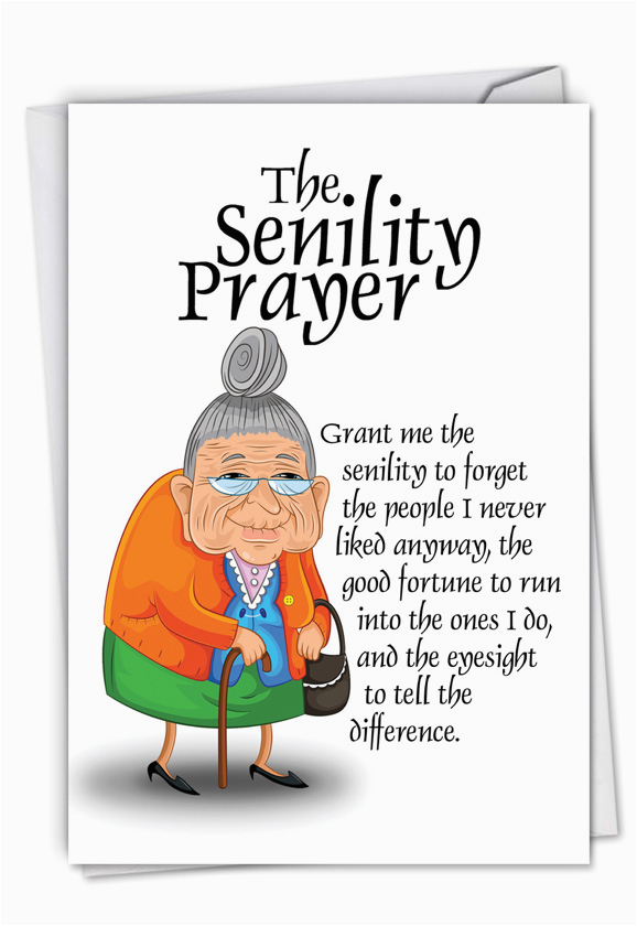 9046 senility prayer humor birthday paper card nobleworks