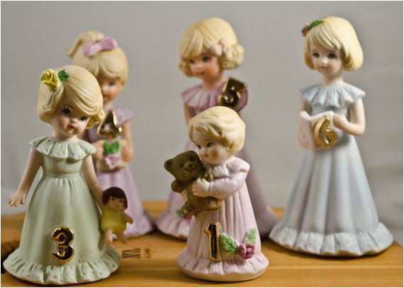 growing up birthday girls figurines made