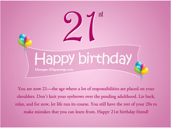 21st birthday wishes