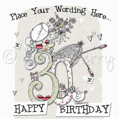 personalised 30th happy birthday girl card plc09 1599 p