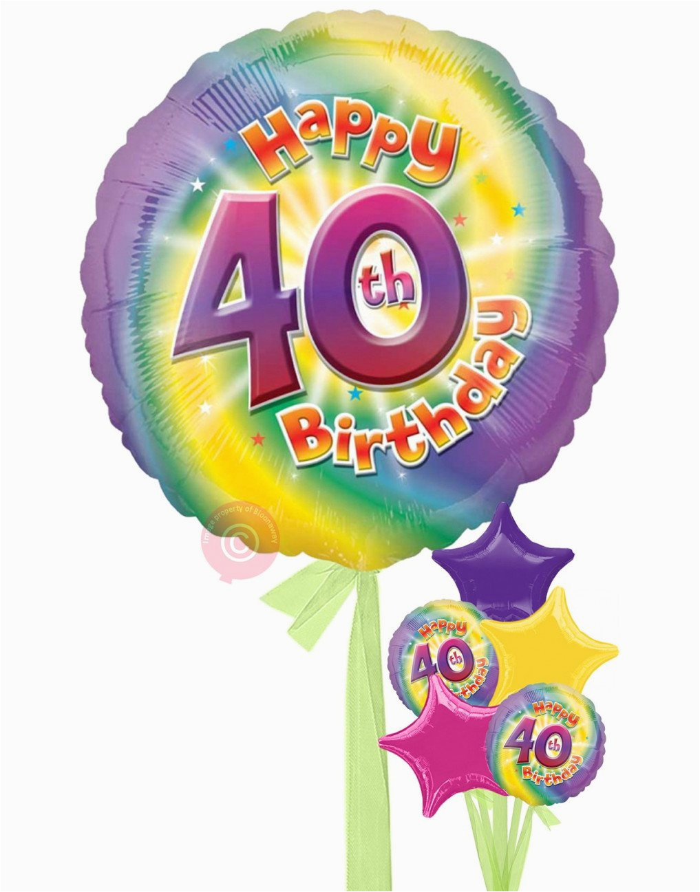 helium balloons happy 40th birthday