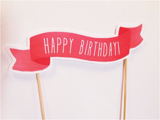 Happy Birthday Banner Cake Topper Printable BirthdayBuzz