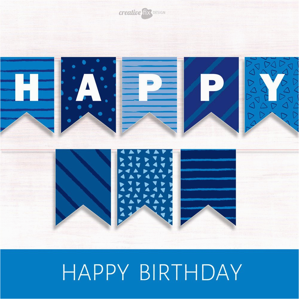 happy birthday banner cut out printable banner blue happy