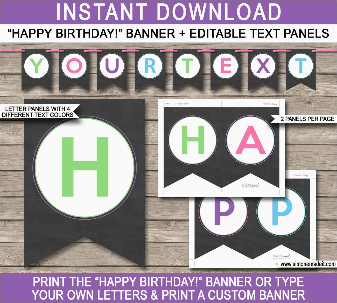 chalkboard party banner template
