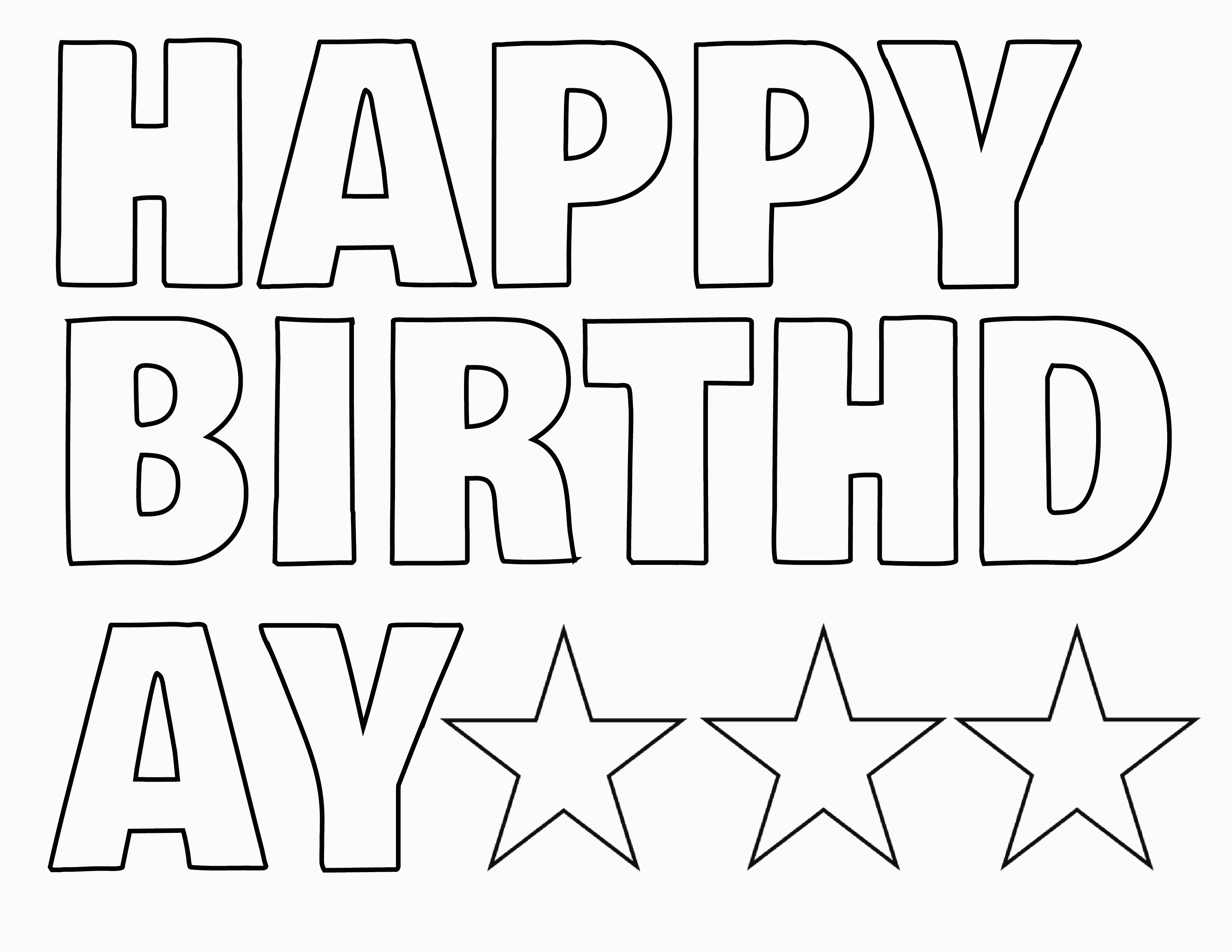 Happy Birthday Printable Letters - Customize and Print