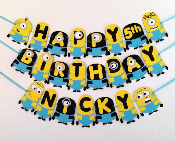 despicable me minion birthday banner