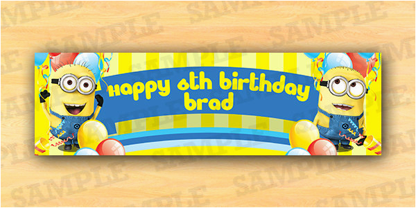 minions happy birthday banner custom