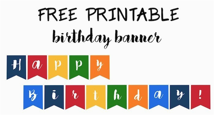 happy birthday banner free printable