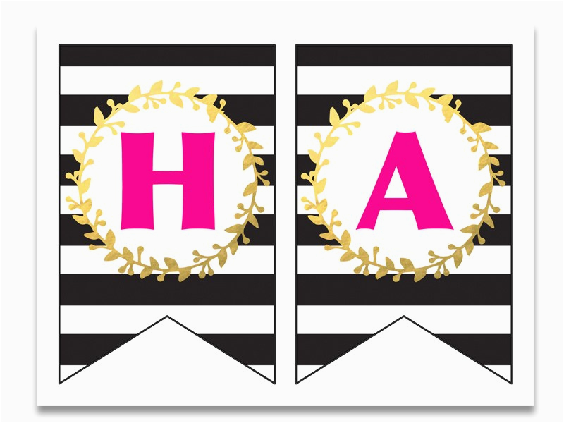 free printable happy birthday banner and alphabet