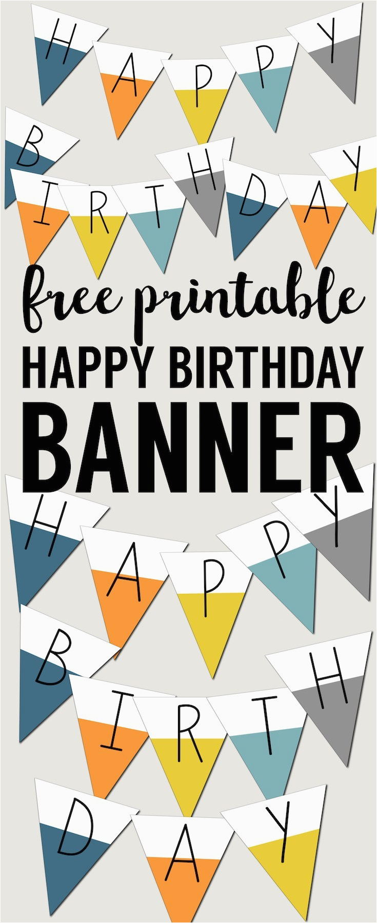 free printable happy birthday banner