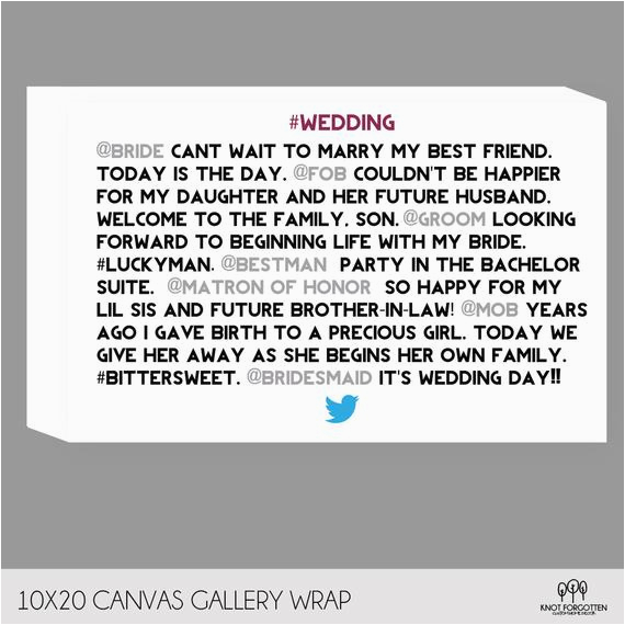 custom wedding twitter hashtag feed