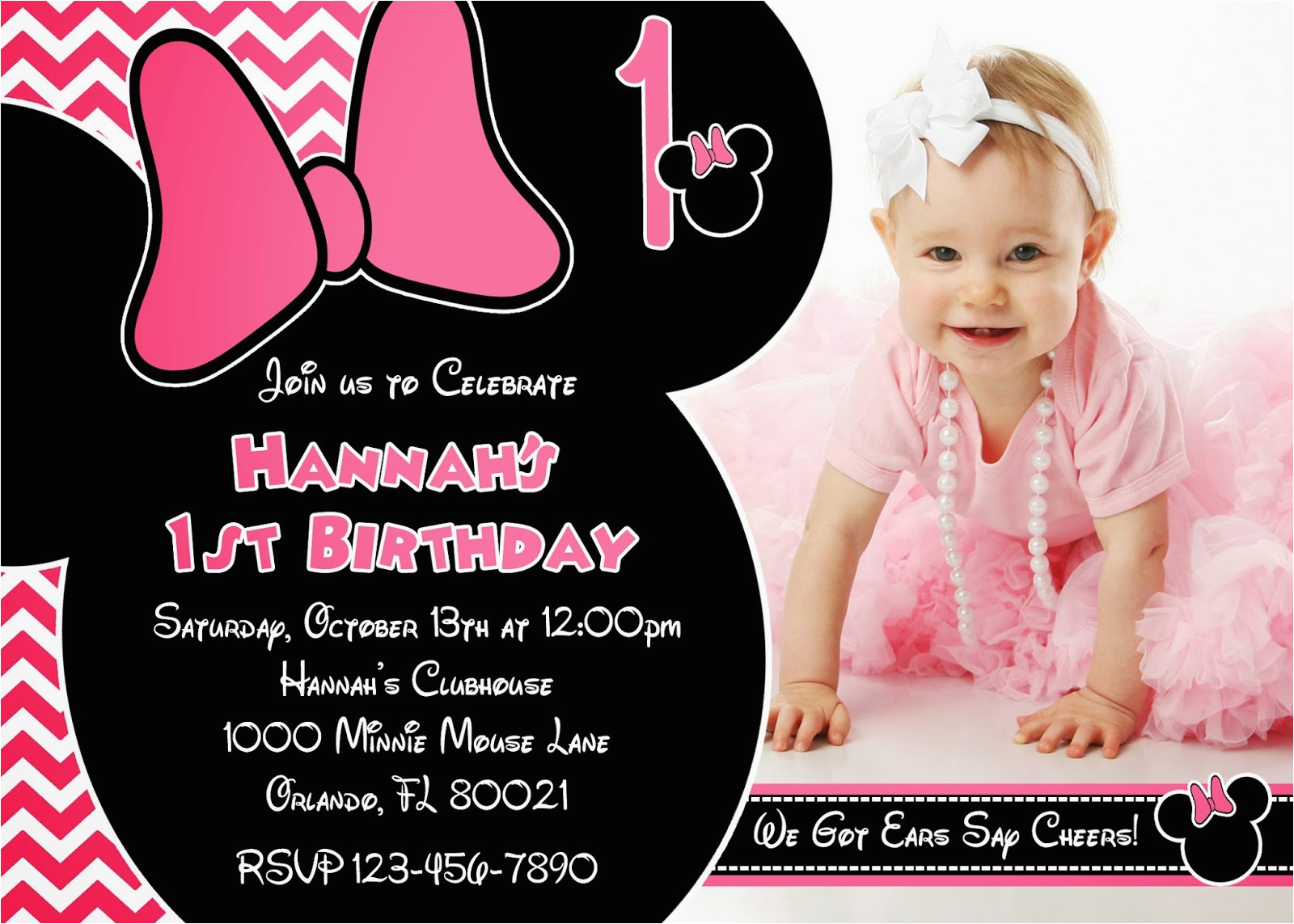 one year old birthday party invitations