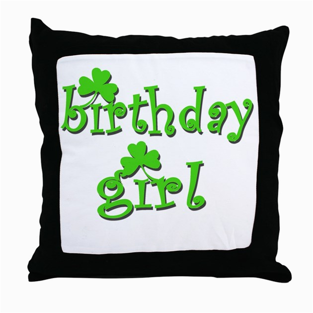 irish birthday girl throw pillow 102660838