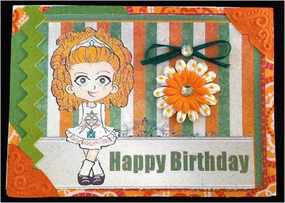 little irish dance girl happy birthday