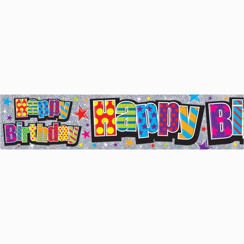 happy birthday large banner 2 6m x 19 5cm