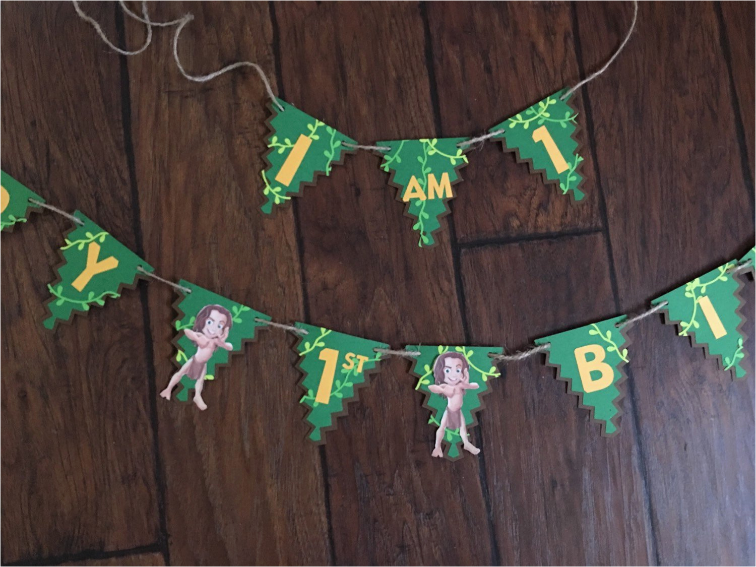 tarzan themed large happy birthday sign