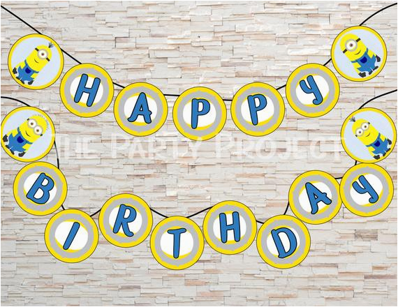 Minion Happy Birthday Banner Printable BirthdayBuzz