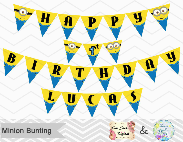 Free Printable Minion Happy Birthday Banner