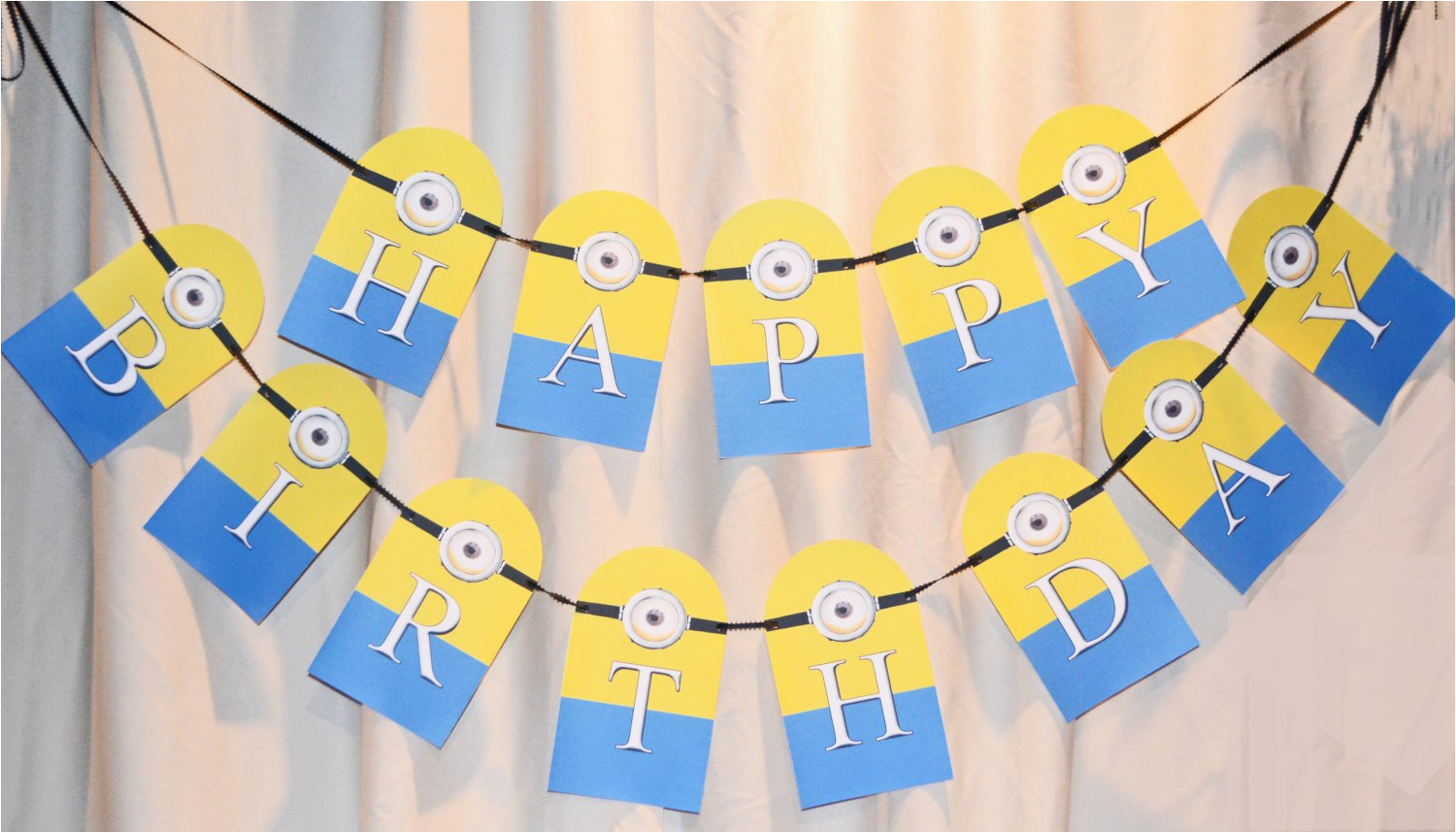 minions birthday banner despicable me
