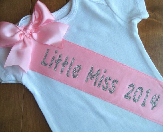baby girl faux pageant sash birthday