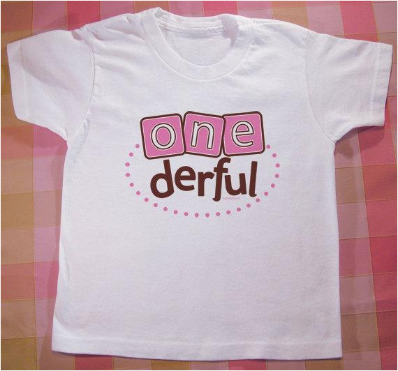 girls one derful first birthday t shirt