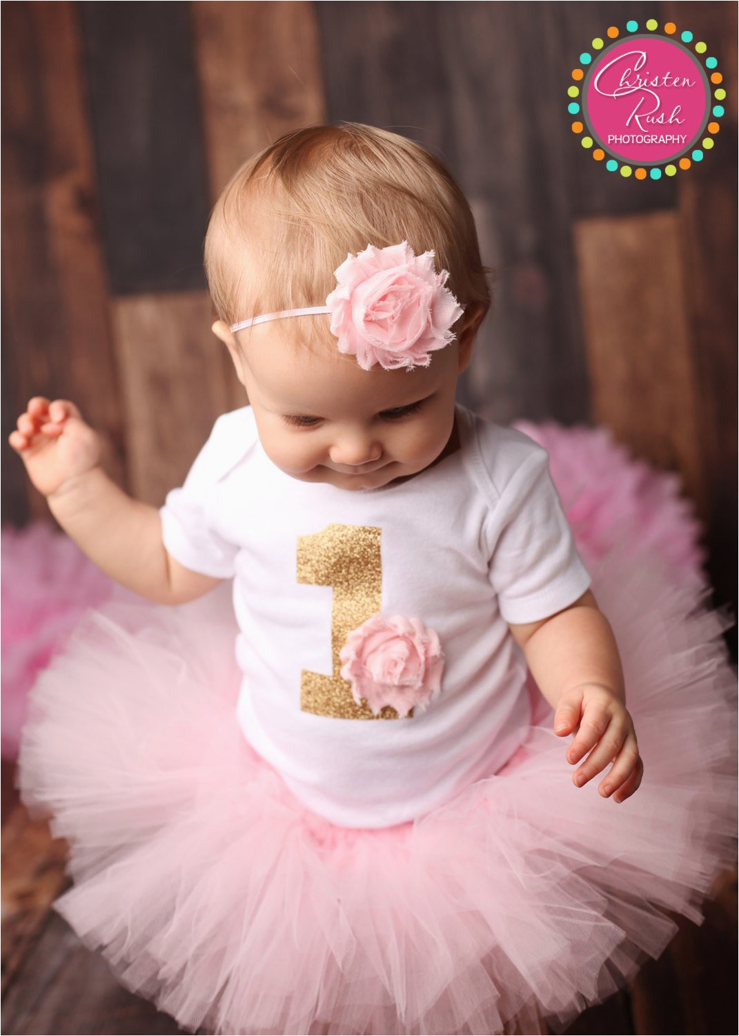 first birthday outfit baby girl light