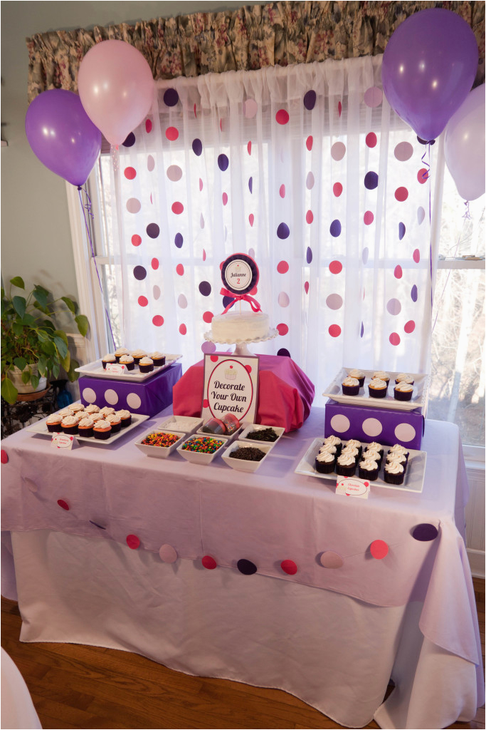 cupcakes and polka dots 2nd birthday party