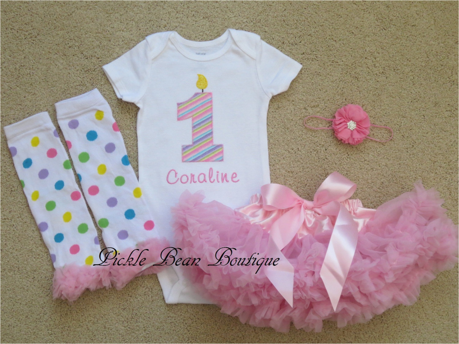 baby girl 1st birthday outfit pink blue