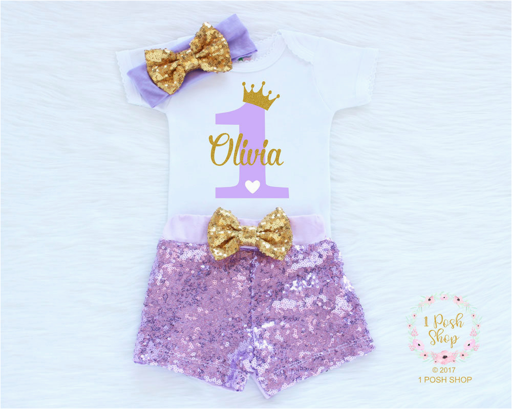 personalized first birthday outfit girl