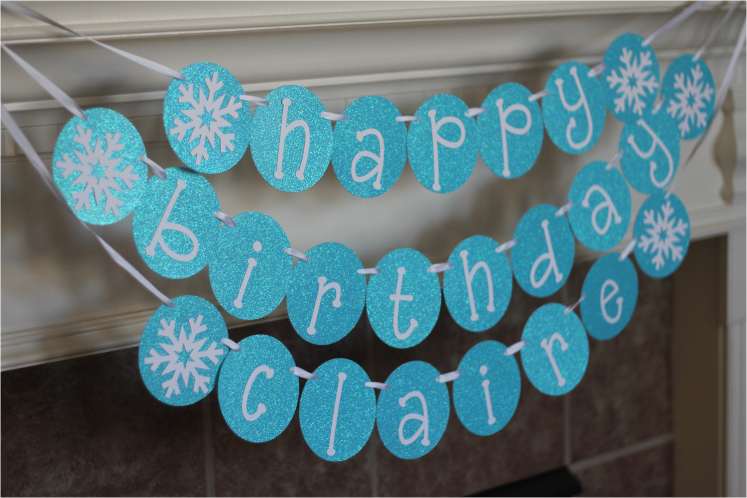 personalized snowflake happy birthday