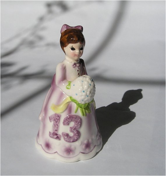 vintage porcelain ceramic 13th birthday