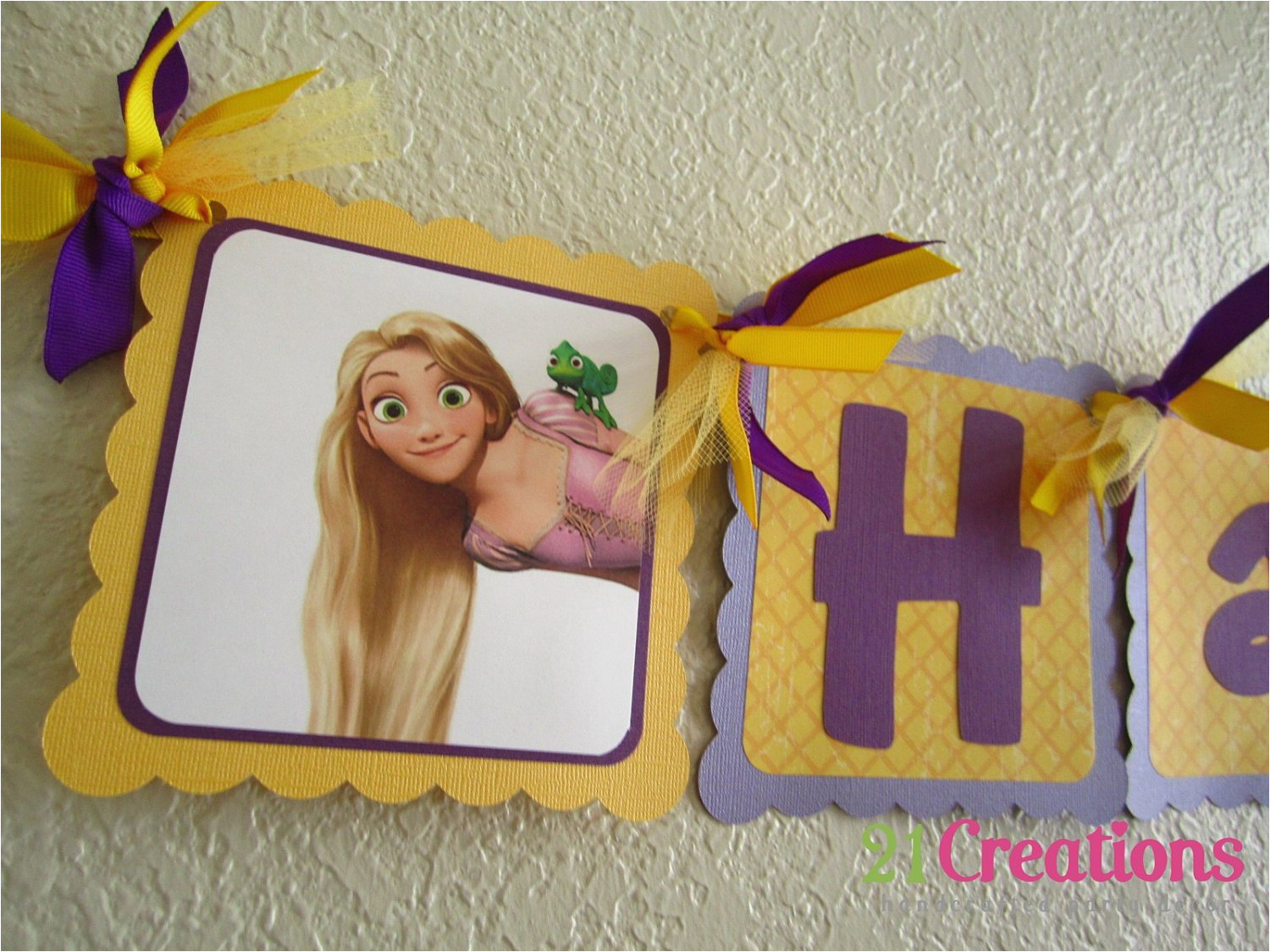 tangled birthday banner