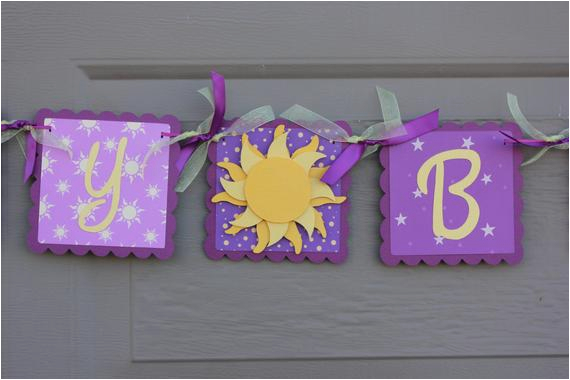 tangled happy birthday banner tangled